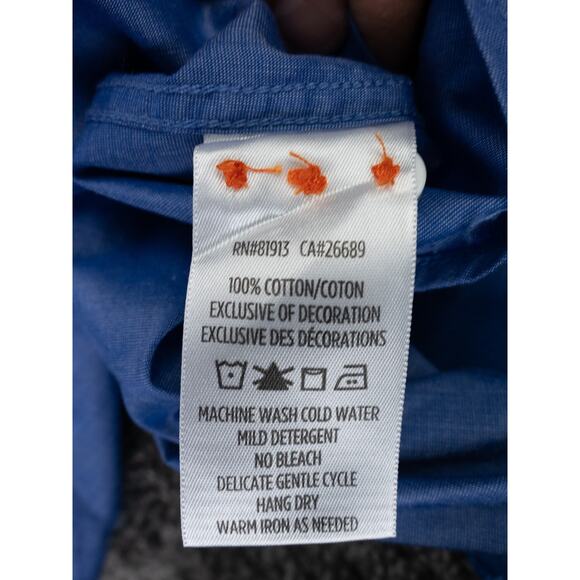 Robert Graham Shirt Mens XL Blue Tailored Fit Cotton Long Sleeve Designer City - Picture 3 of 12